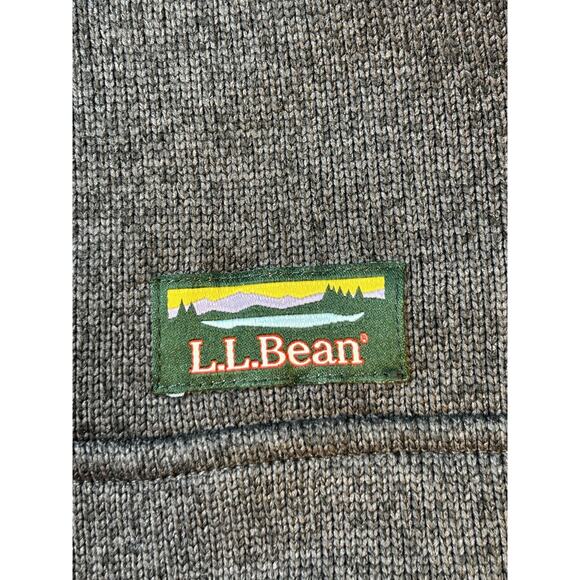LL Bean Mens 1/4 Snap Sweater Fleece Jacket Gray Tall XL Slightly Fitted - Picture 6 of 8